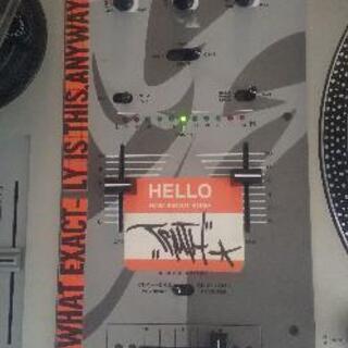 DJキットgeminiターンテーブル2台ミキサーヘッドフォン、台セット