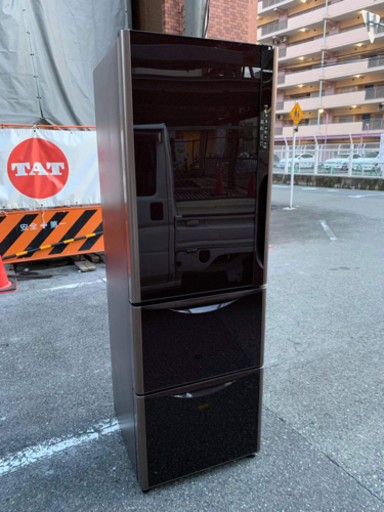 オシャレ日立ガラスドア自動製氷　ECOナビ　節電タイプ１年役１００００ぐらい⁉️大阪市内配達可能⭕️保証付き