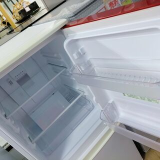 札幌 引き取り シャープ 2ドア冷蔵庫 2014年製 137L SJ-BK14Y-W 白×赤