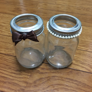 ガラスボトル2個セット　テラリウム、結婚式のウェルカムスペースに