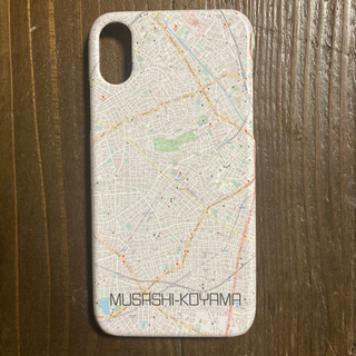 iPhone XS/ iPhone X用 「武蔵小山」地図柄のスマホケース(クロスフィールド)