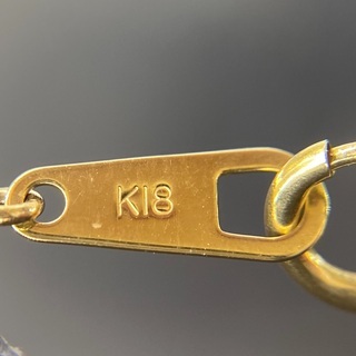 中古】K18 2面風ネックレス 2g 39cm［144］