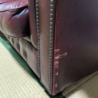 アンティークチェスターフィールドソファ三人掛け