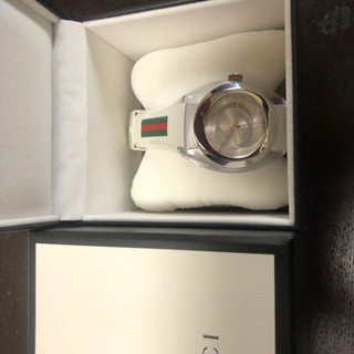 GUCCI WATCH SYNC☆グッチ腕時計ホワイトシルバー☆人気ラバーベルト