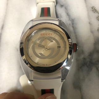 GUCCI WATCH SYNC☆グッチ腕時計ホワイトシルバー★人気ラバーベルトイタリア製コーデファッション