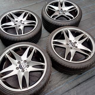 VW AUDI ベンツ 19インチ 9J +42 225/35R19 タイヤ新品並 USDM ヘラフラ