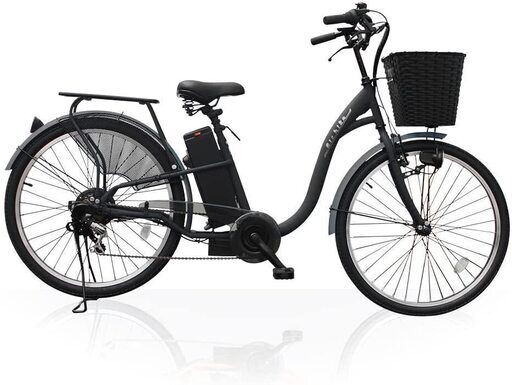 カギ有：配送・引き取りOK　展示品①　訳有　Santasan　電動アシスト自転車　207　ブラック