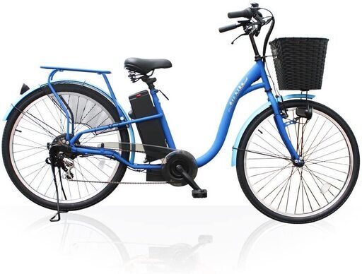 カギ有：配送・引き取りOK　展示品①　訳有　Santasan　電動アシスト自転車　207　ブルー