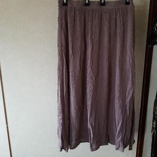 未使用スカート　くすんだ紫っぽい色　L
