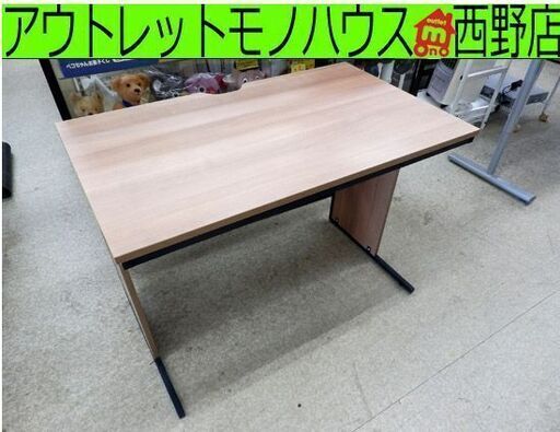 平机 PCデスク デスク 机 木目 横幅 約100ｃｍ　中古 札幌 西野店 5610円