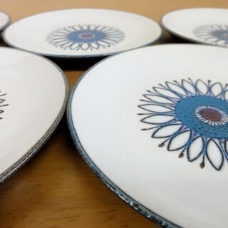 希少 ロイヤルコペンハーゲン デザートプレート 5枚 中皿 テネラ アネッテ ベルテ・イェッセン 1960年代 北欧デザイン 札幌 中央区