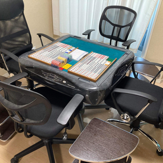 【価格交渉可】AMOS SAVIOR 全自動麻雀卓 椅子＆サイドテーブル付き 全自動麻雀卓 AMOS SAVIOR(アモスセヴィア) 椅子、サイド