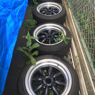 最終出品 アルミホイール4本 メーカー不明 15インチ PCD100 8J +20 深