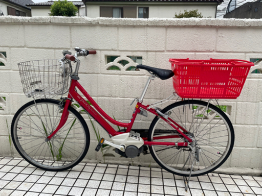 バッテリー２つ❗️軽量化リアカゴ付き電動自転車　（YAMAHA）