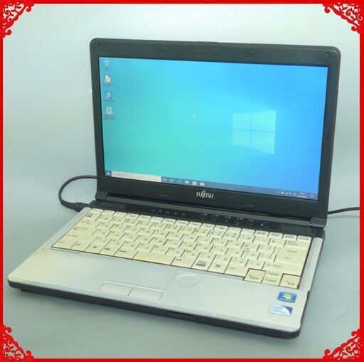 日本製 ノートパソコン 中古良品 13.3型 ワイド液晶 FUJITSU 富士通 S761/D Celeron 4GB 無線 Wi-Fi Windows10 Office 即使用可能