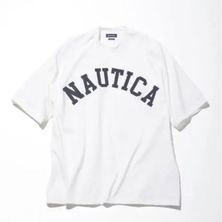 【値下げ中】NAUTICA トゥーヘヴィー アーチロゴショートスリーブTシャツ 白