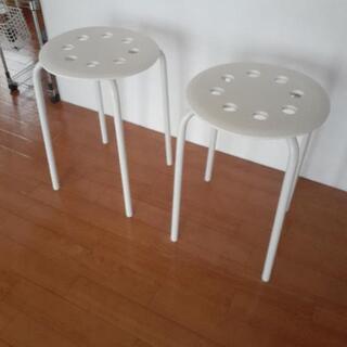 IKEA Marius ホワイト 椅子 2脚
