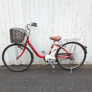 9-3電動アシスト自転車　パナソニック　ViVi SS　26インチ　バッテリー　充電器　鍵付き　電動自転車