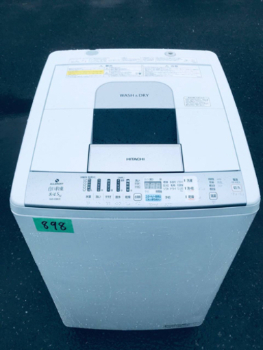 ✨乾燥機能付き✨‼️8.0kg‼️898番 HITACHI✨日立電気洗濯乾燥機✨NW-D8KX‼️