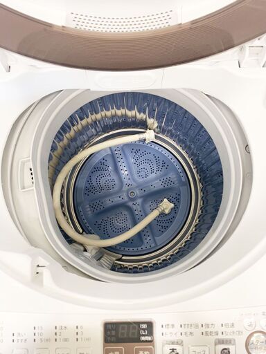 2013年製★SHARP★ES-A70E9-N★7.0kg★全自動洗濯機★Ag+イオンコート/除菌防臭/穴なしステンレス槽★NJ6