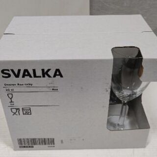 IKEA スヴァルカ SVALKA 白ワイングラス 6ピース