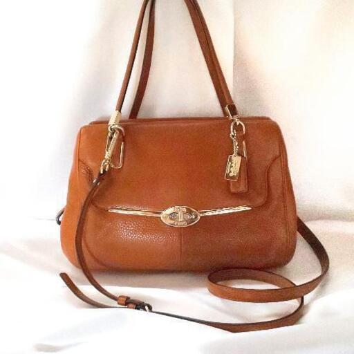 ◆COACH◆マディソン2way本牛革ショルダーバッグ/ターンロック 秋コーデ