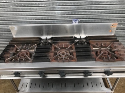 業務用 タニコー ウルティモ ガステーブル 5口コンロ TGST-1532 都市
