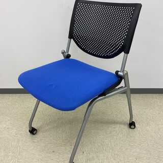大特価26脚セット　オカムラ製オフィス用イス　プロスタックシリーズ　ブルー