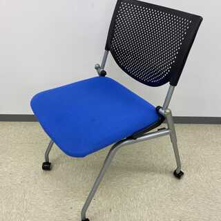 大特価26脚セット　オカムラ製オフィス用イス　プロスタックシリーズ　ブルー