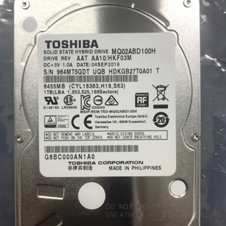 TOSHIBA  ハイブリッドHDD  1TB  2.5インチ