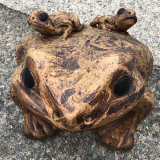 ⭐︎中古品　カエルの御影石　340×370×290mm ⭐︎