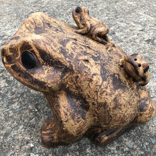 ⭐︎中古品　カエルの御影石　340×370×290mm ⭐︎