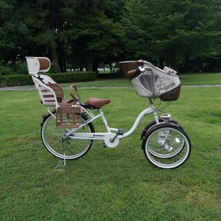 配送不可】美品！！ ミムゴ 子供乗せチャイルドシート付 3輪自転車 