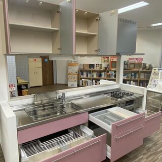 【1点限り】展示品システムキッチン（未使用品）LIXIL（リクシル）製/Wサポートシンク付