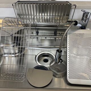 【1点限り】展示品システムキッチン（未使用品）LIXIL（リクシル）製/Wサポートシンク付