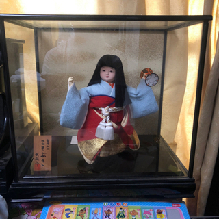 日本人形　ガラスショーケース付き　外国の方にプレゼントにも