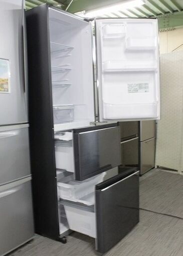 日立 3ドア冷凍冷蔵庫 315L 自動製氷 スリム R-V32KV(K)ブリリアント