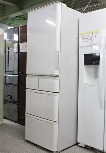 シャープ 冷凍冷蔵庫 ノンフロン冷凍冷蔵庫 SJ-PW42A　 両側ドア 5ドア SHARP 冷蔵庫 中古家電 店頭引取歓迎 R4021)
