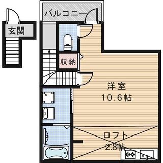 No178KN✌️✌️敷金•礼金0円😊✨角部屋❗️最上階❗️ロフト付き🍀の画像