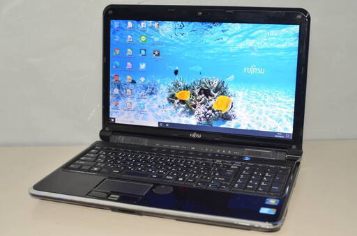 中古ノートパソコン Windows10 office 容量HDD750GB 富士通 LIFEBOOK AH700/5B i5-560M 4GB 15.6インチ ブルーレイ USB3.0 カメラ テンキー