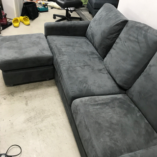 取引場所 南観音 A2109-021 3人掛けソファー オットマン付き グレー ...