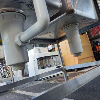 G4953 2槽シンク 蛇口3か所 送料A 札幌 業務用 厨房用品 プラクラ