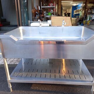 G4954　1槽シンク　蛇口2か所　送料A　札幌　業務用　厨房用品　　プラクラ南9条店　カード決済可能 G4954 1槽シンク 蛇口2か所 送料A 札幌 業務用 厨房用品 プラクラ南9条