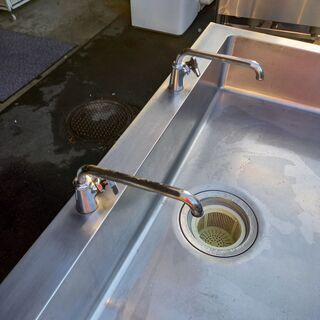 G4954　1槽シンク　蛇口2か所　送料A　札幌　業務用　厨房用品　　プラクラ南9条店　カード決済可能