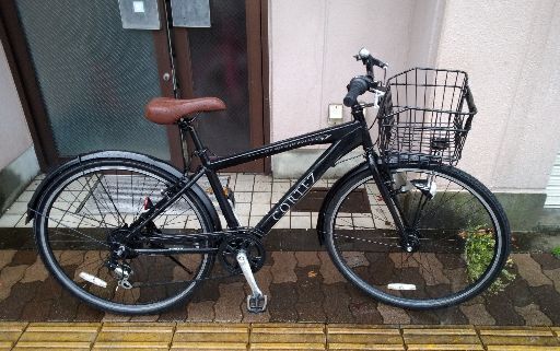 [SAKAMOTO]CORTEZ(コルテス)700c クロスバイク アルミ/6speed/LEDオート/ブラック