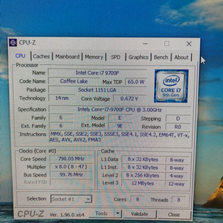 再 i7 9700F / RTX 2070 SUPER / メモリ 32GB / M.2 SSD 1TB/ 無線○
