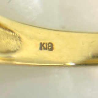 【中古品】K18 ダイヤモンドリング 10号 2.0g［163］