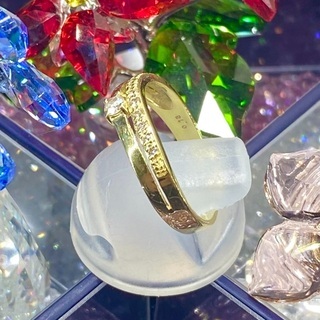 【中古品】K18 ダイヤモンドリング 10号 2.0g［163］