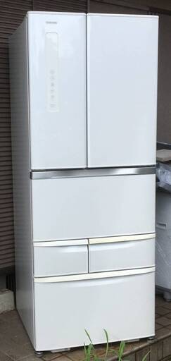 【動作品】TOSHIBA GR-F48FS(WS) 冷凍冷蔵庫 ベジータ 481L 2013年製 シェルホワイト ecoモード