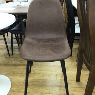 KI-19【ご来店頂ける方限定】円卓ダイニング3点セット 白×ブラウン